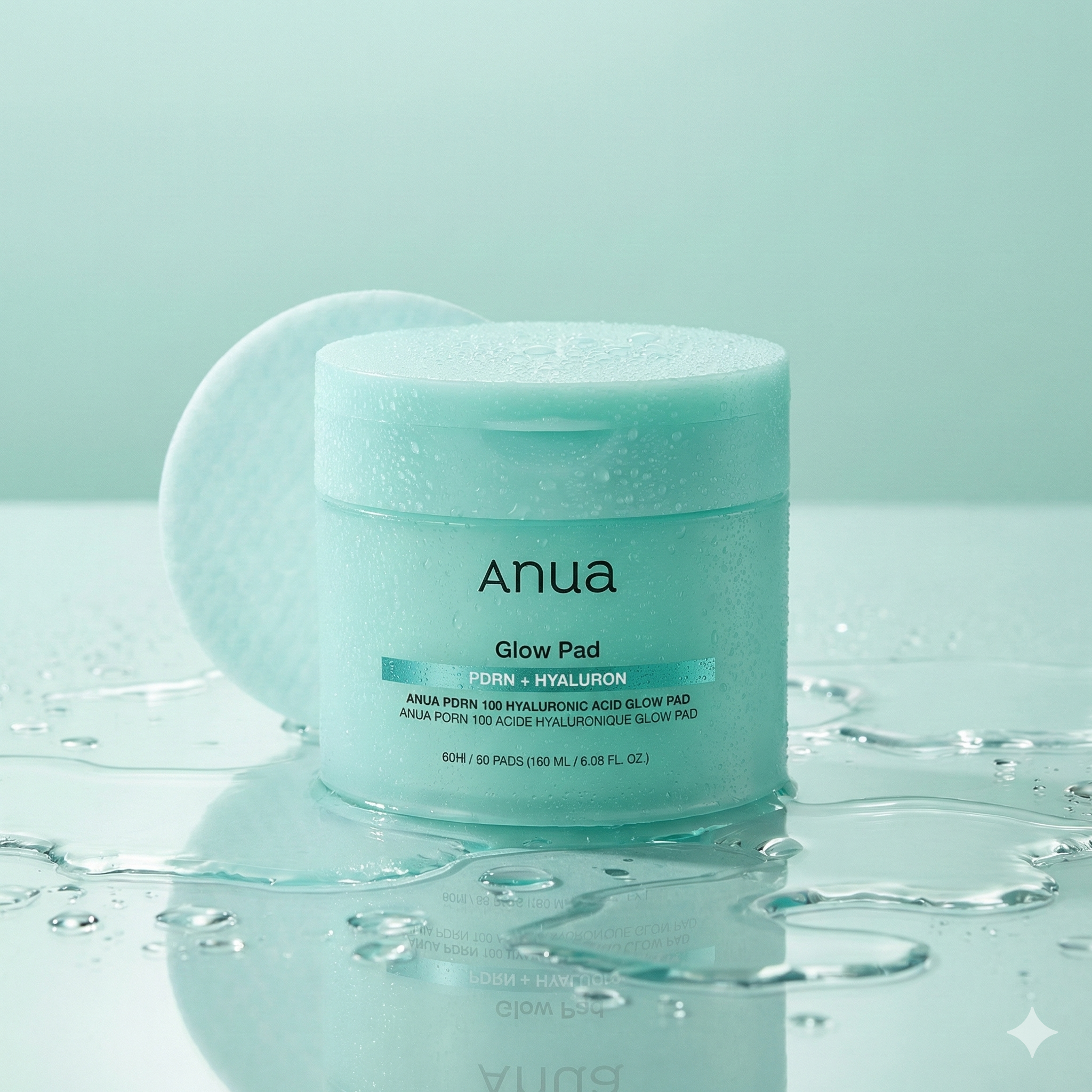 Anua – PDRN 100 Hyaluronic Acid Glow Pad, 60pcs