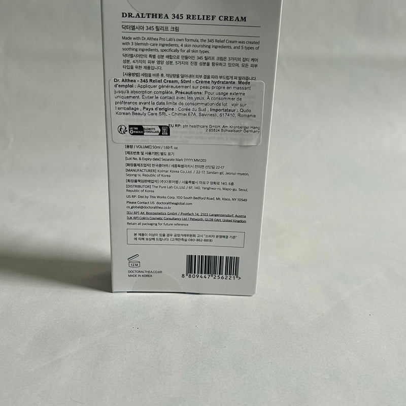 Dr Althea - 345 RELIEF CREAM (50ml)