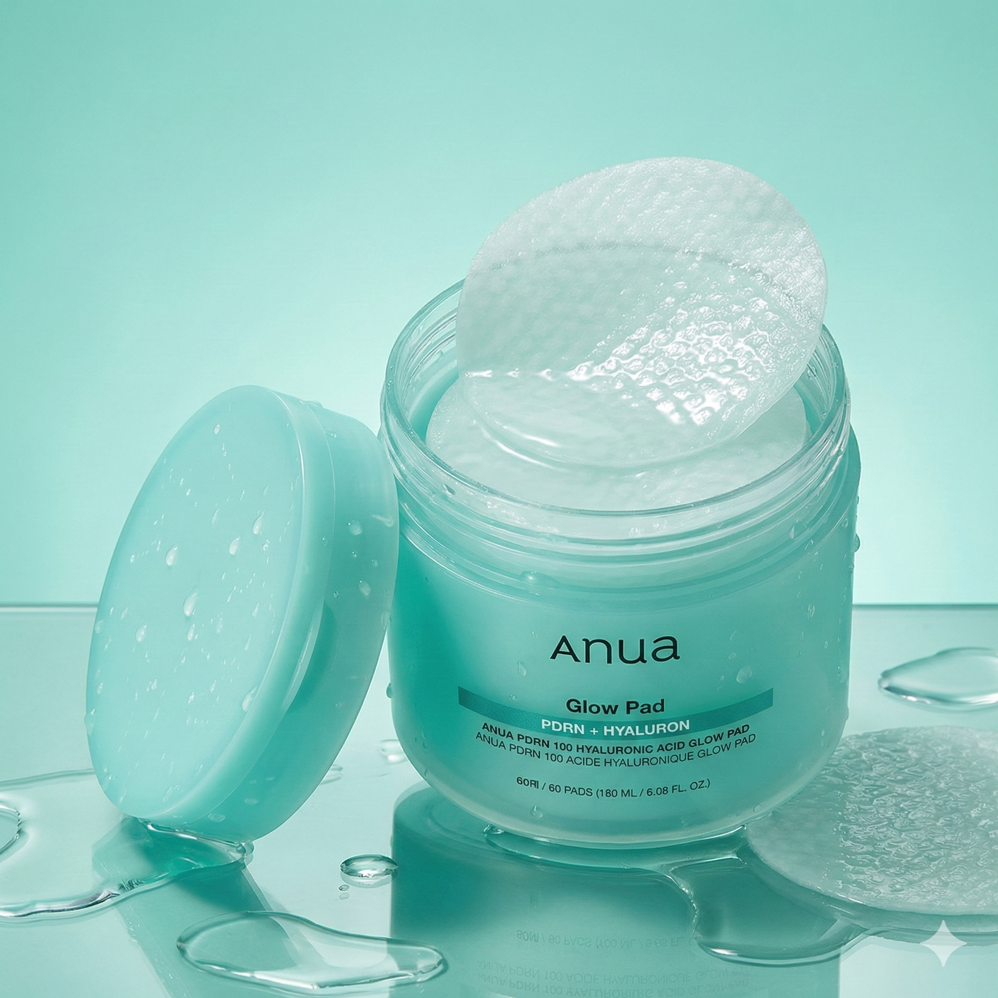 Anua – PDRN 100 Hyaluronic Acid Glow Pad, 60pcs