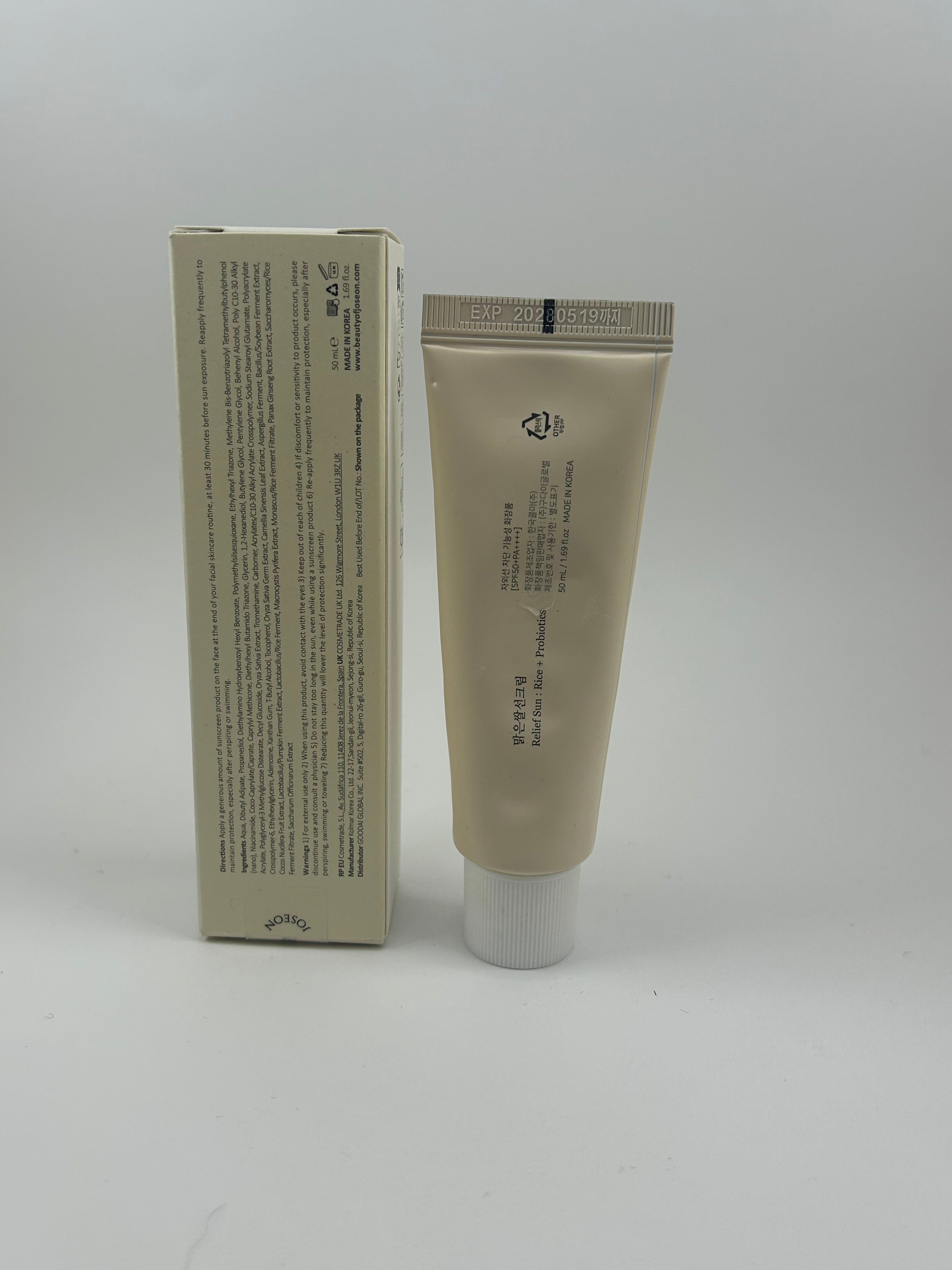 Beauty of Joseon – Relief Sun Rice + Probiotics SPF 50+ (50 ml)