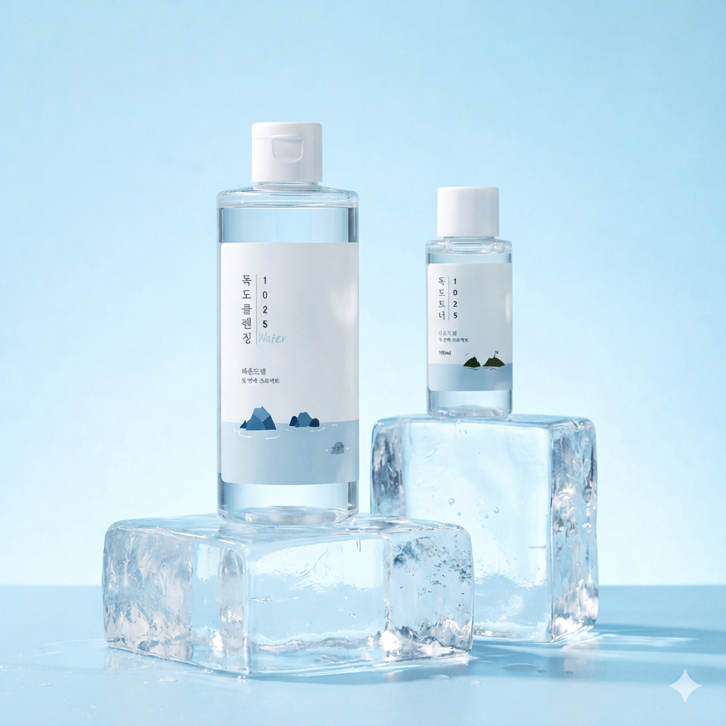 Round Lab – 1025 Dokdo Cleansing Water – 400ml + Round Lab – 1025 Dokdo Toner – 100ml