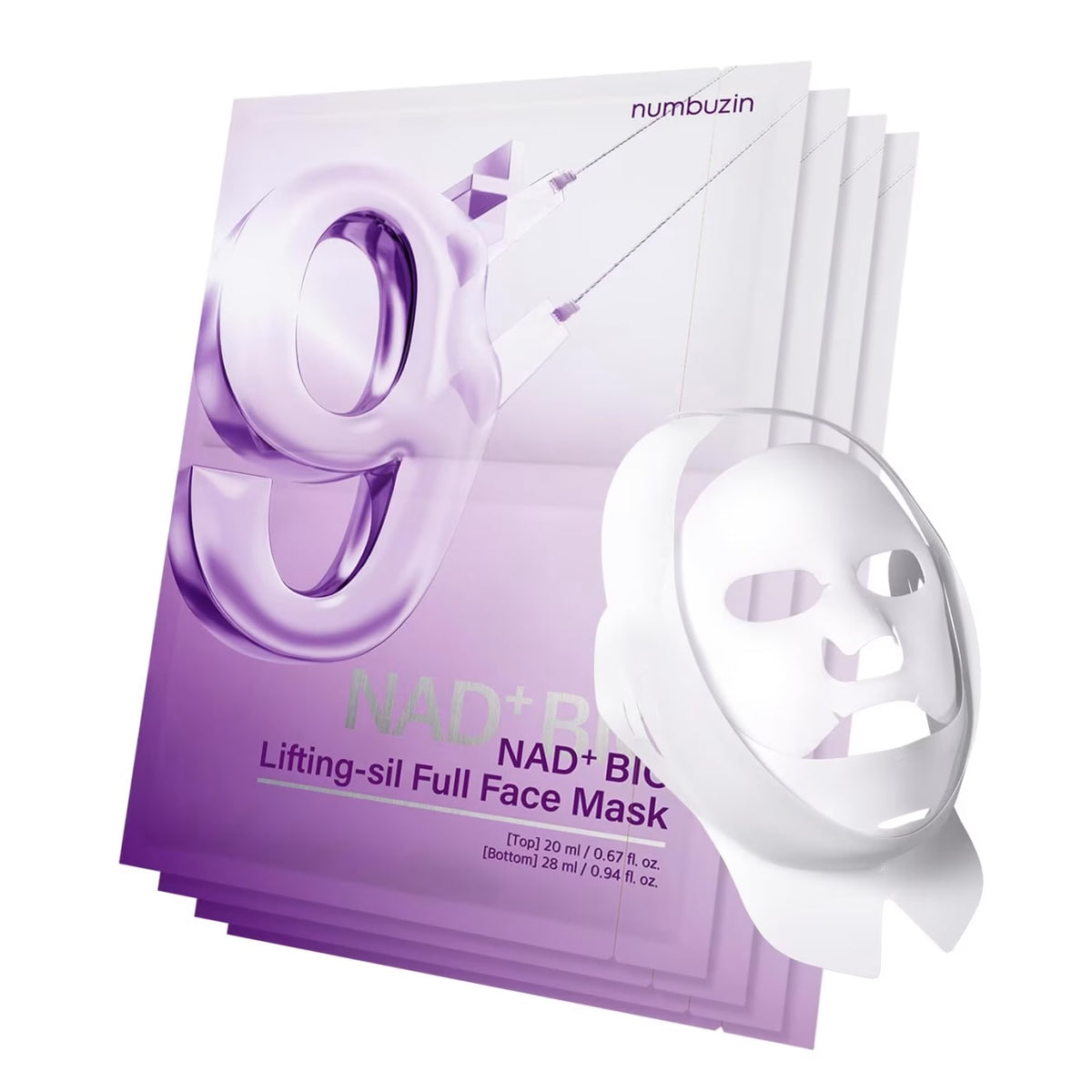 Numbuzin – No. 9 NAD+ BIO Lifting-sil Full Face Mask Set, 4 pieces