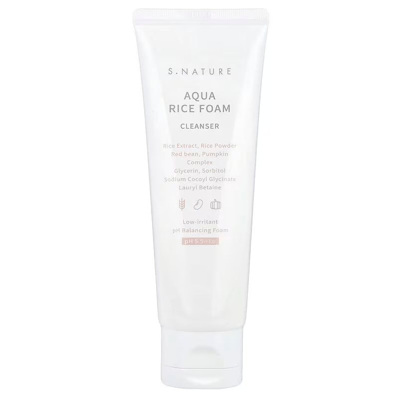 S.NATURE – Aqua Rice Foam Cleanser, 80ml