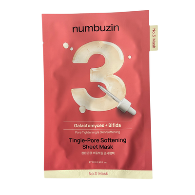 Numbuzin – No. 3 Tingle Pore Softening Sheet Mask (27ml)