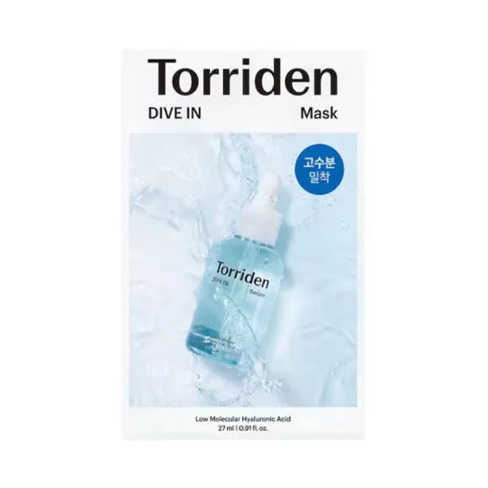 TORRIDEN – DIVE-IN LOW MOLECULAR Acide Hyaluronique SERUM, 50ML +  Torriden – Masques Dive-in Low Molecular Acide Hyaluronique x 5